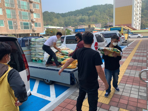 해밀에너지가 고흥군장애인복지관에 희망의 쌀(20kg) 50포를 기증했다