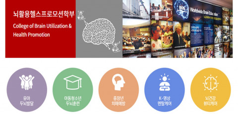 글로벌사이버대학교 뇌활용헬스프로모션학부, 뇌교육학과와 뇌인지훈련학과를 두고 있다