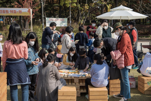 양천공원파크데이, 책수레공방에 참여하고 있는 아이들