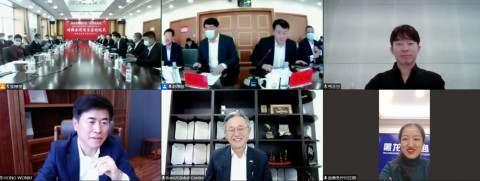 그린랩스와 션라이농업의 전략적 파트너십 체결식이 진행되고 있다