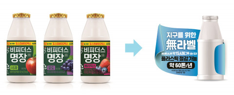 동원F&B가 출시한 무라벨 요구르트 ‘소와나무 비피더스 명장’