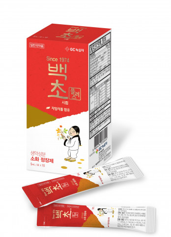 GC녹십자가 어린이 소화제 ‘백초 시럽 플러스’ 패키지를 리뉴얼했다
