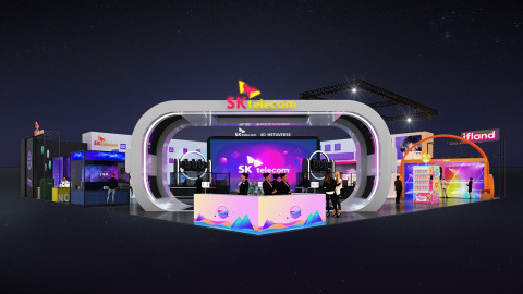 SK텔레콤이 공개한 월드IT쇼 2022 전시 부스 조감도