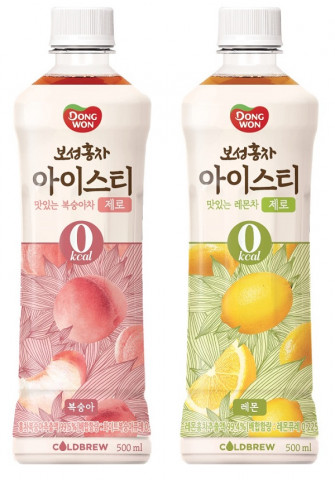 동원F&B의 보성홍차 아이스티 제로 2종(복숭아, 레몬)