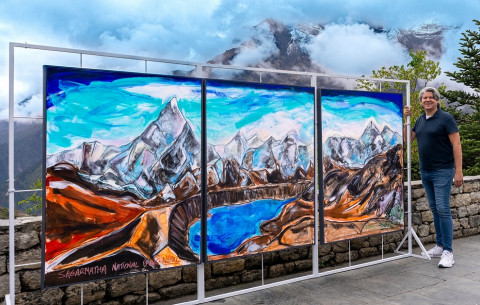 아트 메이즈, 5월 29일 ‘세계 에베레스트산의 날’에 에베레스트산에서 사차 자프리 작품 최초 공개