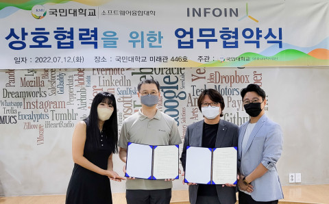 인포인은 국민대와 ‘메타버스’ 플랫폼 구축 및 관련 사업 상호협력을 위한 업무협약을 체결했다