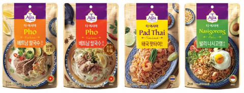 티아시아가 출시한 아시아 요리소스 파우치 4종