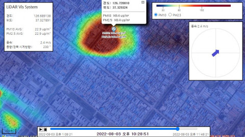 미세먼지 관측 시각화 이미지