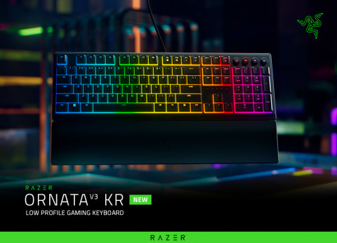 레이저(RAZER)가 인체 공학적 디자인을 적용한 로우 프로파일 키보드 Razer Ornata V3 라인업을 새롭게 출시했다