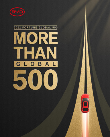 BYD, 2022 포춘 글로벌 500대 기업 선정