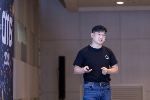 CMS 2022에서 발표 중인 서우석 비마이프렌즈 공동대표
