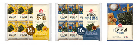 사조대림이 해표 더고소한김 3종을 출시한다