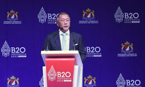정의선 현대차그룹 회장 “기후 변화 위기, 에너지 빈곤 해결 위해 과감한 결단·리더십 절실한 시점”