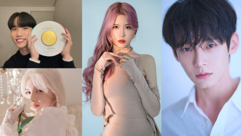 왼쪽부터 순이엔티 전속 크리에이터 원정맨, 리나대장, 시아지우, 창하