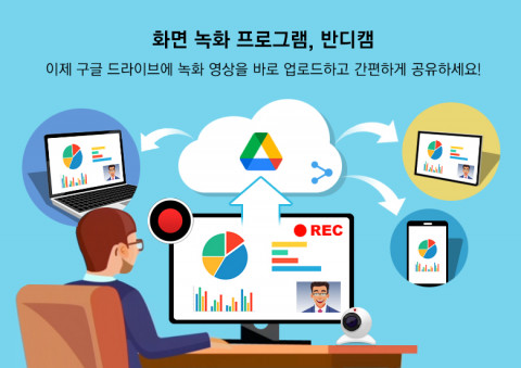 PC 화면 녹화 프로그램 반디캠, 구글 드라이브 업로드 기능 추가로 영상 공유 기능 강화