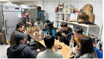 양조장 체험 클래스 참석 모습