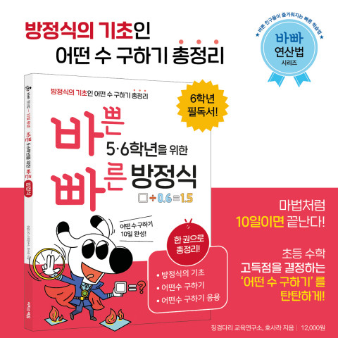 방정식의 기초인 어떤 수 구하기 총정리 ‘바빠 5, 6학년 방정식’