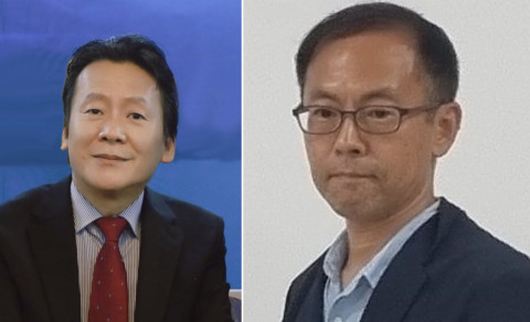 왼쪽부터 아시아 스타 엔터테인먼트 엄영식 회장과 위아원씨앤씨 김태정 대표