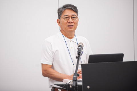 KG 모빌리티 곽재선 회장이 인사말을 하고 있다