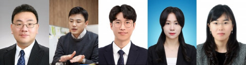 왼쪽부터 서울대 전기정보공학부 김성재 교수, 기계공학부 김호영 교수, 전기정보공학부 서주원 박사과정, 기계공학부 정소현 박사, 전기정보공학부 박지희 박사