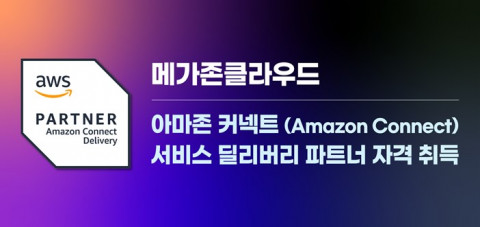 메가존클라우드가 아마존웹서비스(AWS)로부터 컨택센터 솔루션 ‘아마존 커넥트’의 서비스 딜리버리 파트너 자격을 취득했다