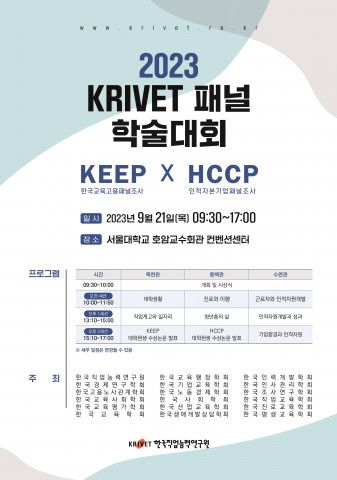 2023 KRIVET 패널 학술대회 포스터
