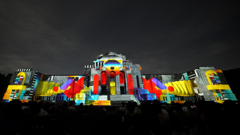 2022년에 개최된 프로젝션 매핑 국제 대회 ‘1minute Projection Mapping Competition’의 모습