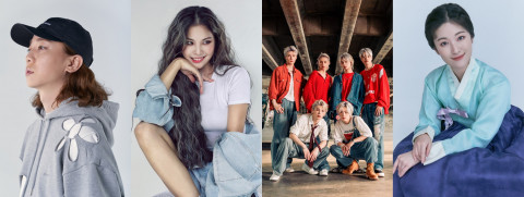 왼쪽부터 ‘디네앙블랑 전주 2023’ 아티스트 넉살, 예지, 커맨더맨 , 최여완(제공: 화이트디너코리아)
