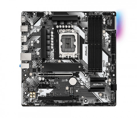 칩셋은 인텔 B760M이다. B760M 칩셋은 최상위 플래그십 Z790 칩셋을 기반으로 성능과 호환성에 중점을 두고 가격 경쟁력을 높인 버전이다. 전원부는 7+1+1 페이즈 Dr.