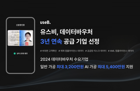 유스비가 ‘데이터바우처 지원사업’ 공급기업으로 3년 연속 선정됐다