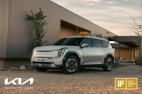 2024 iF 디자인 어워드에서 금상을 수상한 기아 EV9