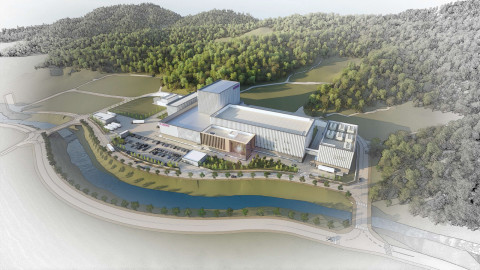 Rendering of Merck's new Bioprocessing Production Center in Daejeon, South Korea