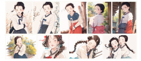 슈퍼엔진의 AI를 활용해 제작한 김동화 화백의 ‘기생이야기’ 컬러 리마스터링 샘플