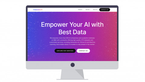 Dataocean AI's New Website (Graphic: Business Wire)