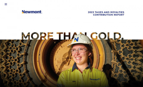 Newmont’s 2023 Taxes and Royalties Contribution Report (Graphic: Business Wire)