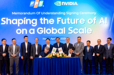 The MoU signing ceremony took place in Hanoi, Vietnam, with the participation of FPT and NVIDIA seni