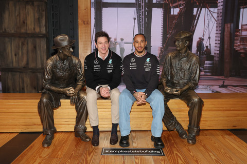 Festivities included appearances by Lewis Hamilton and Toto Wolff to the world-famous Empire State B