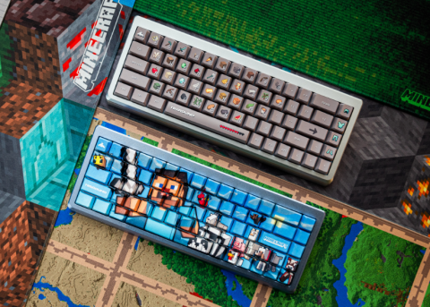 The Higround x Minecraft collection features two Summit 2.0 65 keyboards. (Photo: Business Wire)