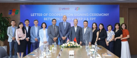 베트남 최대 IT 기업 FPT가 ‘2040년 탄소중립’ 목표 달성을 위해 미국 국제개발처(USAID)와 협력 의향서를 체결했다(사진: FPT 소프트웨어 코리아)