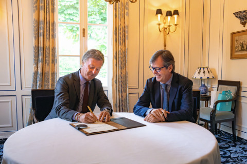 Francisco Pérez-Lozao Rüter, President of Hospitality, Amadeus; Sébastien Bazin, Group Chairman and 