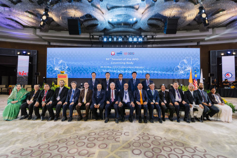 Heads of delegations and Secretary-General (front row, 6th L) at the 66th GBM. (Photo: Business Wire