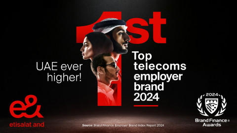 브랜드 파이낸스의 2024 고용 브랜드 지수에 앞서 지난 1월 발표된 글로벌 브랜드 순위에서 e& UAE 법인은 세계에서 가장 강력한 통신 브랜드(AAA 등급)이자 모든 부문을 통