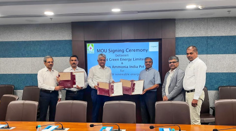 L to R - A M Jha, CFO, SGEL, Ajay Kumar Singh, CEO, SGEL, Akhileshwar Singh, Director of Finance, SJ