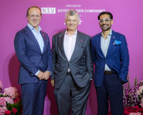 (From L to R): Stéphane de La Faverie, Executive Group President, The Estée Lauder Companies; Willia