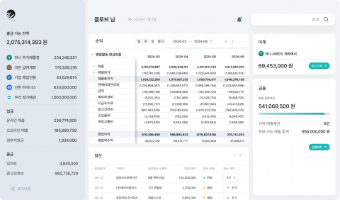 AI 기반 재무 관리 서비스 ‘클로브’ 이용 화면