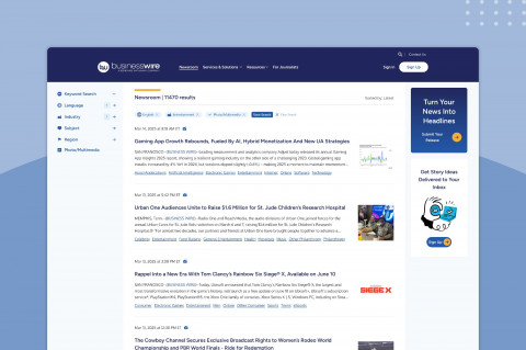 Business Wire's newsroom now features enhanced search capabilities, making it easier to find ne