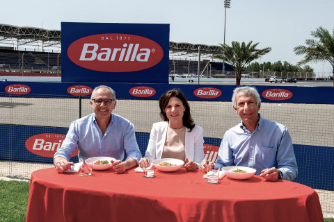 From left to right: Stefano Domenicali - Formula 1 CEO, Ilaria Lodigiani - Barilla Chief Category & 