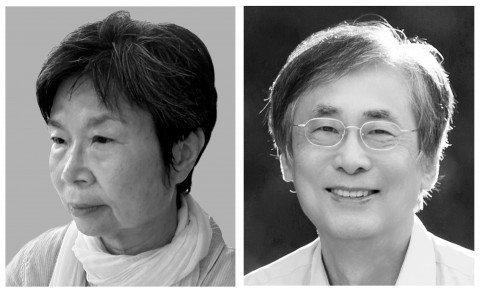 제35회 편운문학상 수상자. 왼쪽부터 한영옥 시인, 고형진 평론가