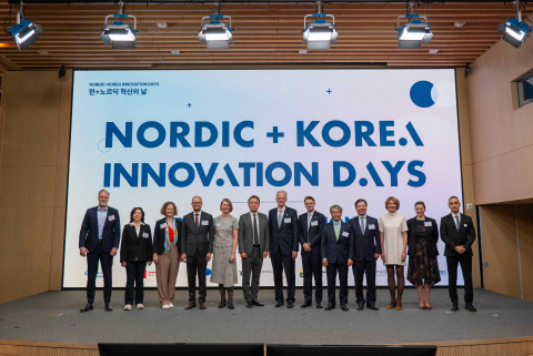 지난 13일(화) 서울 강남구에 위치한 한국고등교육재단 B3 콘퍼런스홀에서 열린 ‘2025 한+노르딕 혁신의 날’ 주간 행사 개막 세션에서 북유럽 4개국(덴마크, 핀란드, 노르웨이