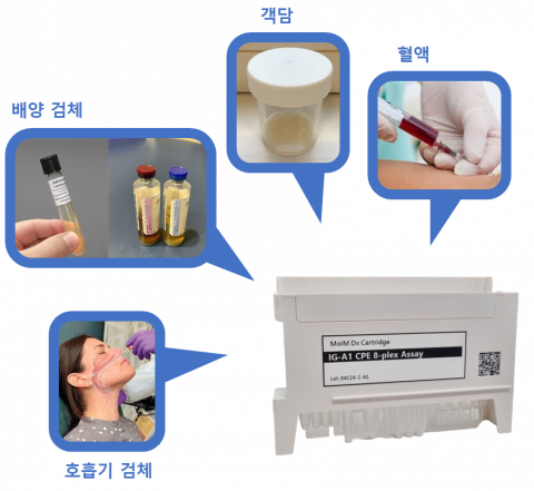 다양한 검체를 전처리 없이 즉시 검사 가능한 MoiM Detection kit 카트리지(제공=아이젠텍)